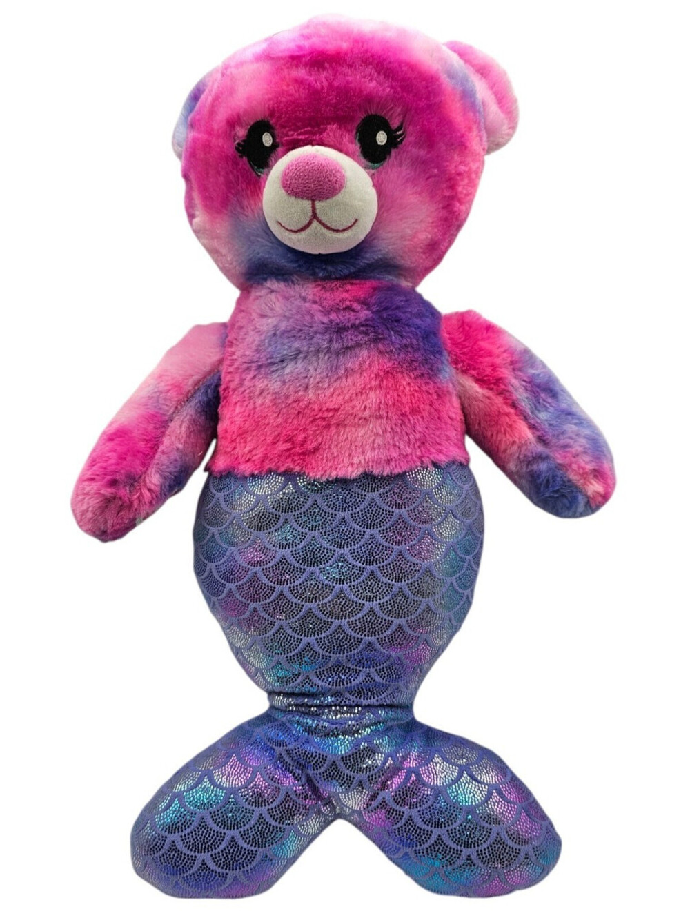 Build-A-Bear Workshop Ocean Treasure Bear Mermaid Pink Purple Tail